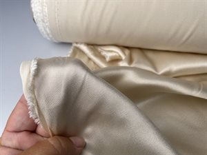 Fastvævet viscose - crepe de chine look i elfenben